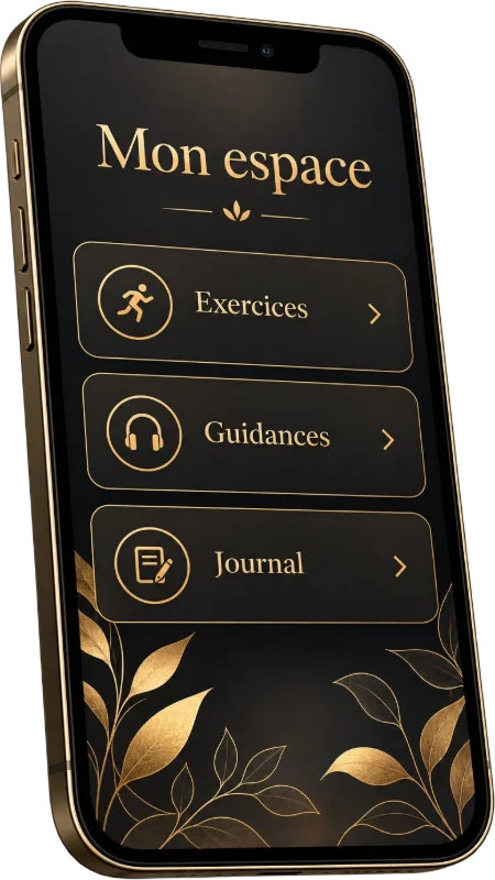 Ton espace dans l'application : exercices, guidances, journal